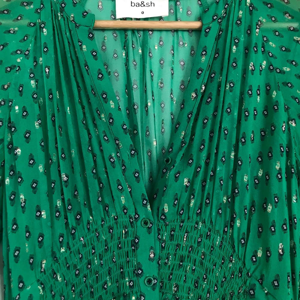 ba&sh Green Midi Dress